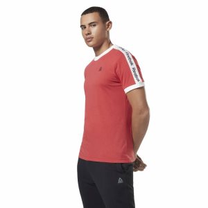 Reebok Training Essentials Linear Logo T Shirt Herren - Rot - DE 476-HXD